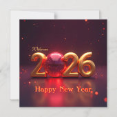 2026年あけましておめでとう マグネット招待状 (正面)