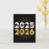 2026年あけましておめでとう 2025年さようなら 2026年こんにちは カード (黄色い花)