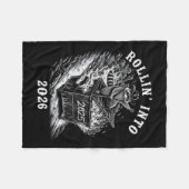 2026年あけましておめでとう 2025年さようなら 2026年こんにちは 家族 フリースブランケット (正面(横))