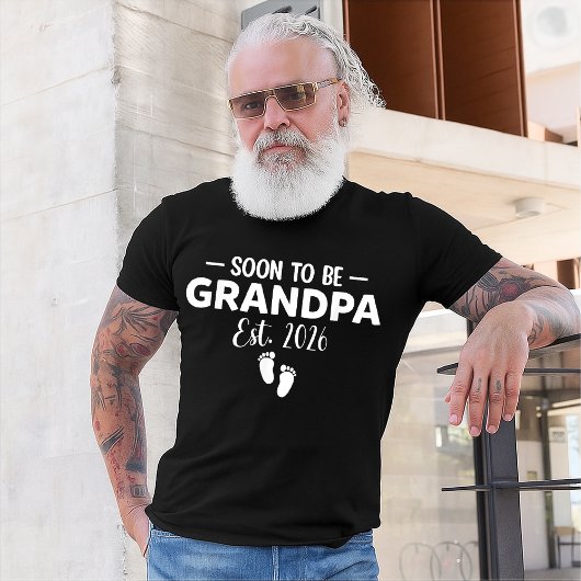 2026年おじいちゃん予定 妊娠発表 Tシャツ