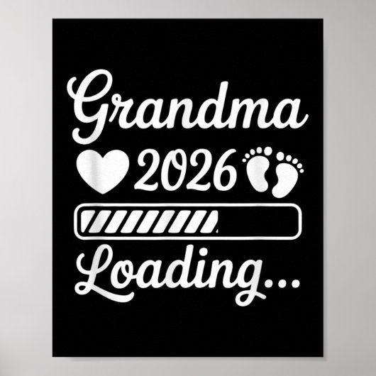 2026年おばあちゃんになる Loading 妊娠発表 新しいおばあちゃん ポスター (正面)