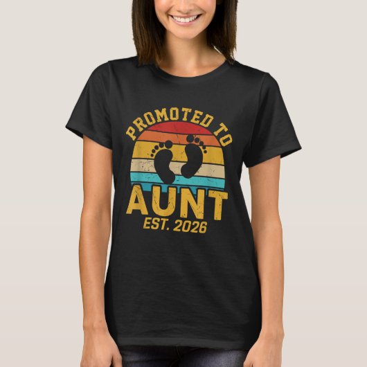 2026年おばさん就任 おばさん妊娠発表 Tシャツ (正面)