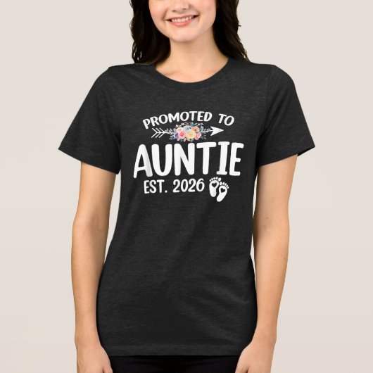 2026年おばちゃん昇格！妊娠おめでとう トライブレンドＴシャツ (正面)