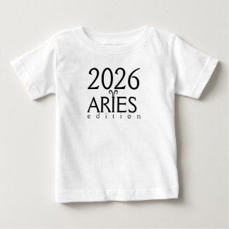 2026年おひつじ座エディションシンボル付きベビーTシャツ ベビーTシャツ