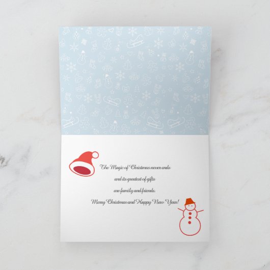 2026年おめでとう！ウィンターホリデイフェスティバル カード (内部)