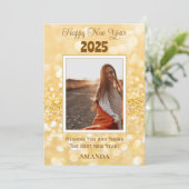 2026年おめでとう ゴールドグリッター エレガント シーズンカード (スタンド正面)