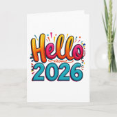 2026年おめでとう　鮮やかなカラフルなカード カード (正面)