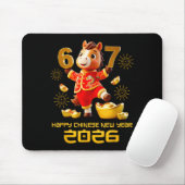 2026年お正月お馬さん面白い6 7  6 マウスパッド (マウス)