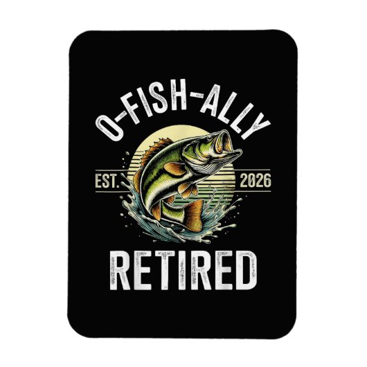 2026年お魚引退漁師フィッシング マグネット (縦)