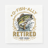 2026年から引退の釣り好きのためのおもしろ引退記念グッズ スタンダードランチョンナプキン (正面)