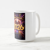 2026年きらめくディスコボール謹賀新年 コーヒーマグカップ (正面右)