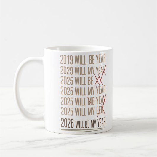2026年こそは頑張るゾイ!ユーモア溢れる新年の抱負 コーヒーマグカップ (左)