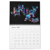 2026年このElectric GlowでBRIGHTを開始 カレンダー (1月 2027)