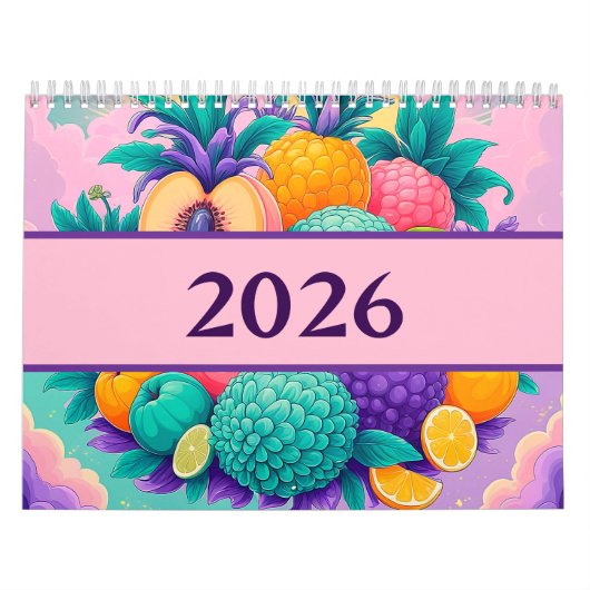 2026年と果物カレンダー カレンダー (カバー)