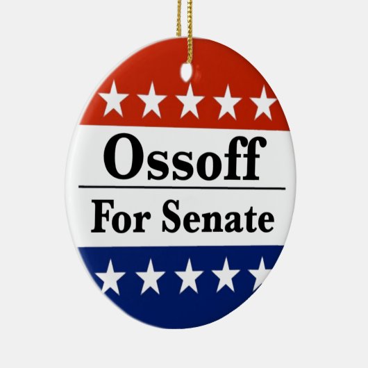 2026年にジョージア上院議員のジョン・オッソフを再選 セラミックオーナメント (右)