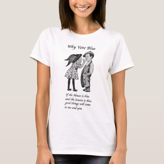 2026年にブルーに投票する理由 Tシャツ (正面)