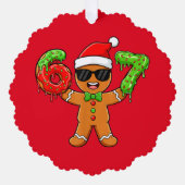 「2026年に溶け込む」ジンジャーマン オーナメント クリスマス (正面)