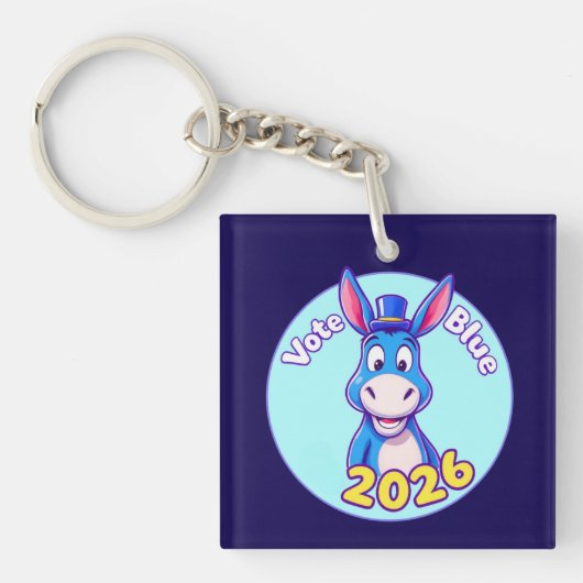 2026年に青く投票する キーホルダー (正面)