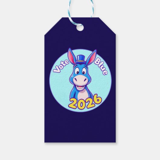 2026年に青く投票する ギフトタグ (正面)