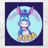 2026年に青く投票する ワインラベル (シングルラベル)