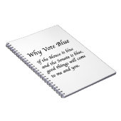 2026年に青で投票する理由 ノートブック (右側)