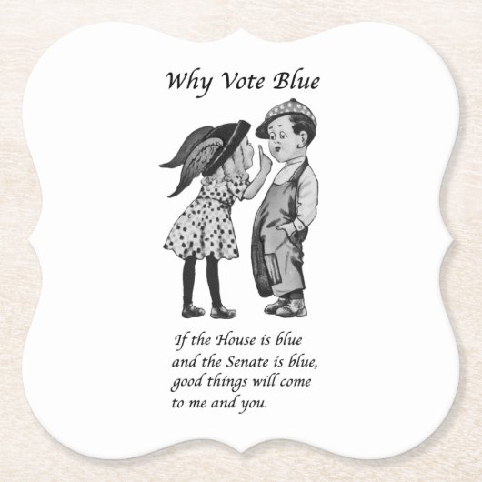 2026年に青で投票する理由 ペーパーコースター (正面)
