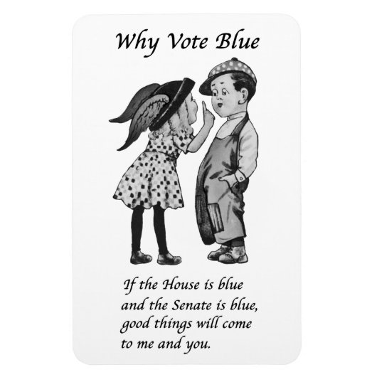 2026年に青で投票する理由 マグネット (縦)