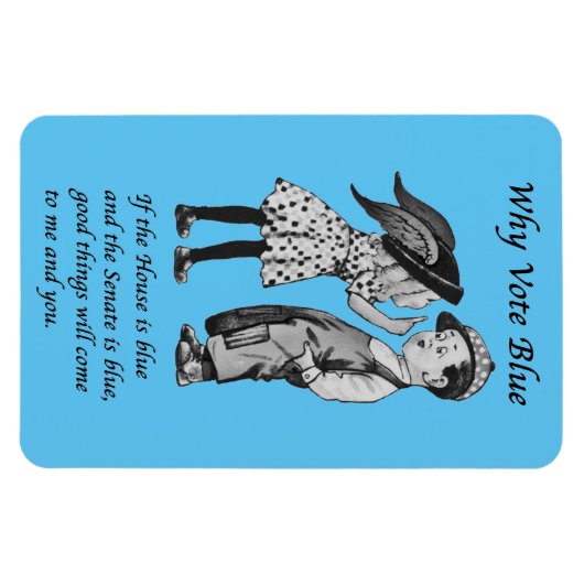 2026年に青で投票する理由 マグネット (横)