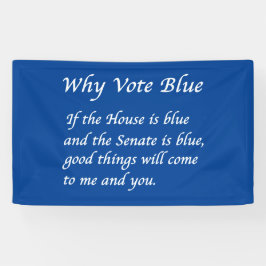 2026年に青で投票する理由 横断幕