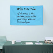 2026年に青で投票する理由 横断幕 (トレードショー)