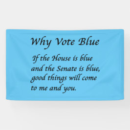 2026年に青で投票する理由 横断幕