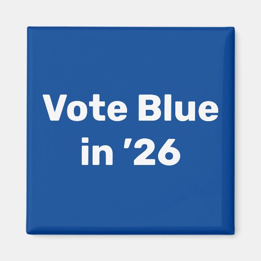 2026年に青で投票 マグネット (正面)