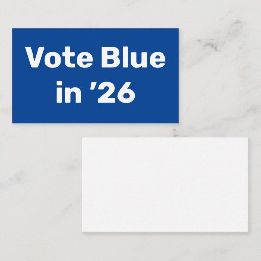 2026年に青で投票 名刺 (正面/裏面)