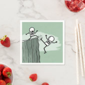 2026年のお正月のスティックスフィギュア・ユーモア スタンダードカクテルナプキン (インサイチュ)