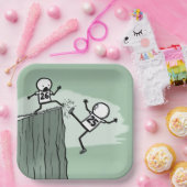 2026年のお正月のスティックスフィギュア・ユーモア ペーパープレート (パーティー)