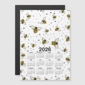 2026年のカレンダーのパターン（蜂とドット） (正面/裏面)
