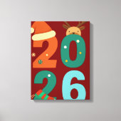 2026年のクリスマスの雰囲気 🎅✨ キャンバスプリント (正面)