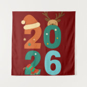 2026年のクリスマスの雰囲気 🎅✨ タペストリー (正面)