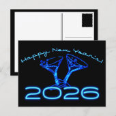 2026年のシャンパンで新年を祝おう ポストカード (正面/裏面)