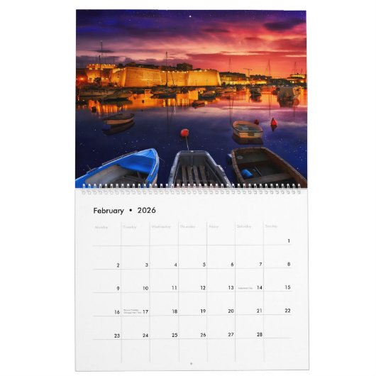 2026年のマルタの美しい風景カレンダー カレンダー (2月 2026)