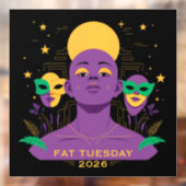 2026年のマルディグラにぴったり ウィンドウサイン (シート2)