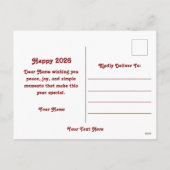 2026年の休日はがき シーズンポストカード (裏面)