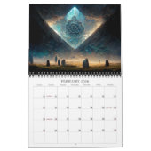 2026年の先見の高い次元3超現実的な風景 カレンダー (2月 2026)