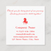 2026年の名刺発行年 スクエア名刺 (裏面)