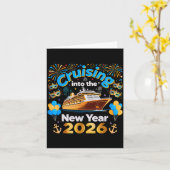 2026年の大晦日クルーズバケーションに突入 カード (黄色い花)