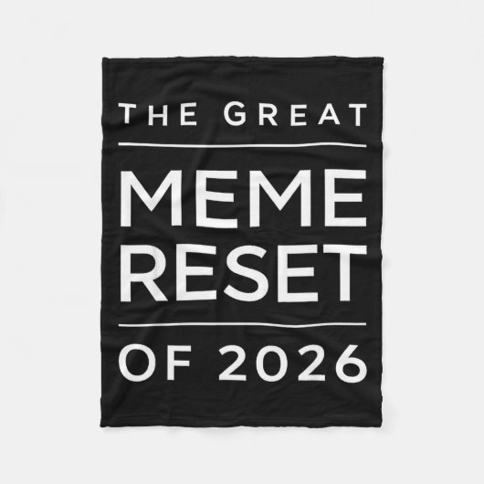 2026年の大規模ミームリセット 楽しいインターネットミーム フリースブランケット (正面)