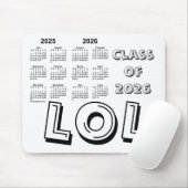 2026年の学年カレンダーのクラスby Janz White マウスパッド (マウス)