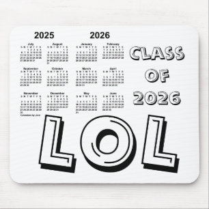 2026年の学年カレンダーのクラスby Janz White マウスパッド