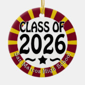 2026年の学校カラーズクラス写真 セラミックオーナメント (正面)