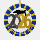 2026年の学校カラーズクラス写真 セラミックオーナメント (正面)